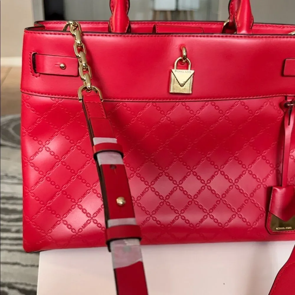 NWOT MICHAEL Michael Kors Red Satchel